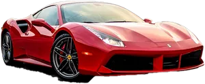Red Ferrari Supercar Profile PNG image