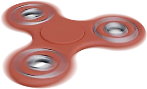 Red Fidget Spinner Isolated PNG image