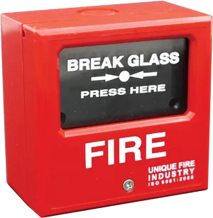 Red Fire Alarm Break Glass PNG image