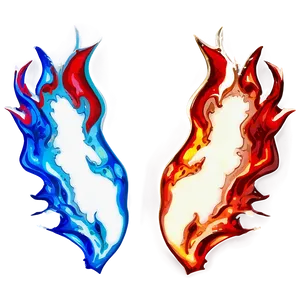 Red Fire And Ice Contrast Png 77 PNG image