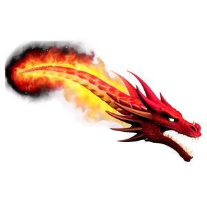 Red Fire Dragon Breath PNG Wqk