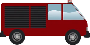 Red Fire Engine Illustration