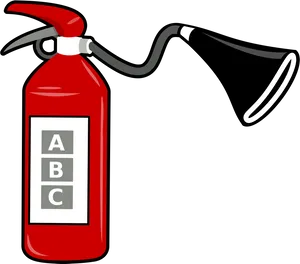Red Fire Extinguisher Illustration PNG image