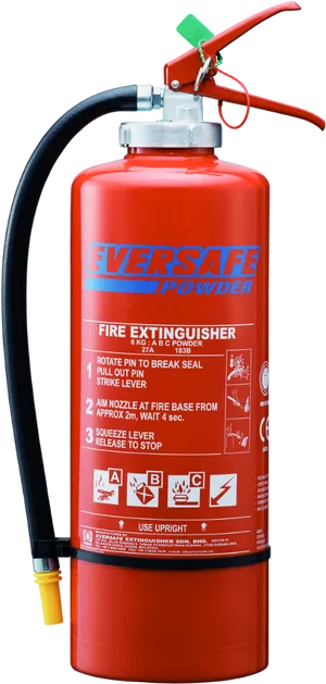 Red Fire Extinguisher Isolated PNG image