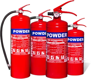 Red Fire Extinguishers Group PNG image