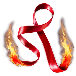 Red Fire Flame Ribbon PNG 82 PNG