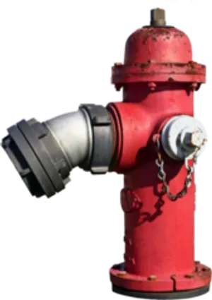Red Fire Hydrantwith Hose Attachment