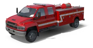Red Fire Rescue Truck PNG image