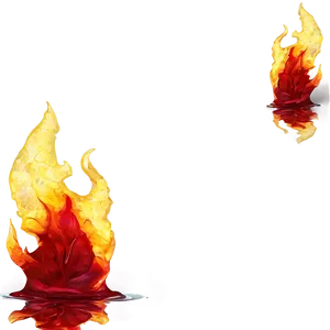 Red Fire Water Reflection Png 06252024 PNG image