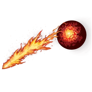 Red Fireball Vector PNG Msk40 PNG
