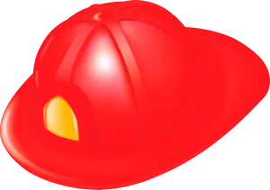 Red Firefighter Helmet Illustration PNG image