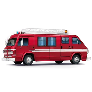 Red Firefighter Van PNG 06202024 PNG