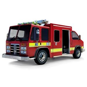 Red Firefighter Van Png 24 PNG image