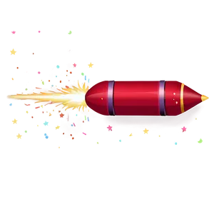 Red Firework Rocket Png Vtg PNG image