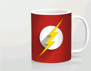 Red Flash Themed Mug Print Design PNG image