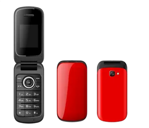 Red Flip Phone Open Closed Views