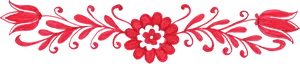 Red Floral Page Divider PNG image