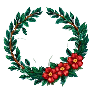 Red Floral Wreath Png Neu PNG image