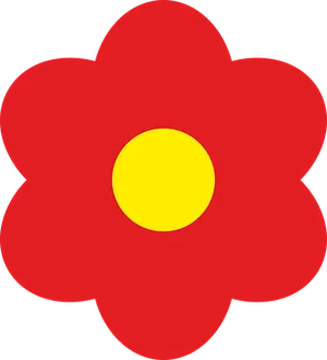 Red Flower Cartoon Illustration