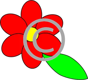 Red Flower Cartoon Outline.png PNG image