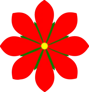 Red Flower Graphic Art.png PNG