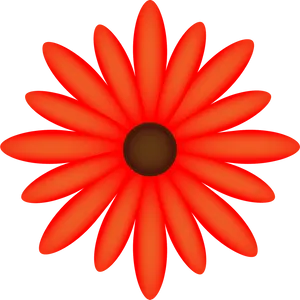 Red Flower Simple Background PNG