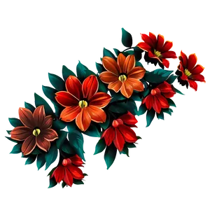 Red Flowers Border Png Hkt46 PNG image