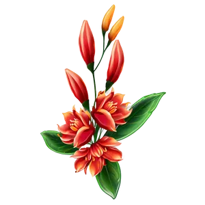 Red Flowers Border PNG Pfl PNG