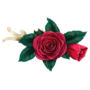 Red Flowers Bouquet Gift PNG 86