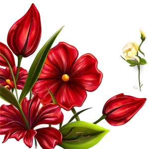 Red Flowers Clipart Png Jrf PNG image