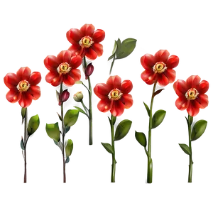 Red Flowers Greeting Png Aca7 PNG image