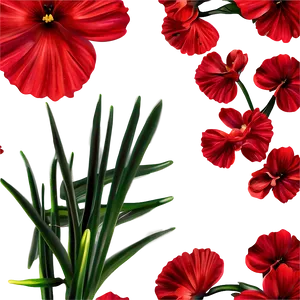 Red Flowers Greeting Png Sqd PNG image