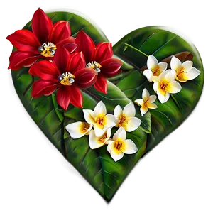 Red Flowers Heart PNG Sgw PNG