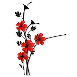 Red Flowers Silhouette Png 76 PNG image