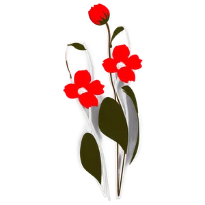 Red Flowers Silhouette PNG Ycv PNG