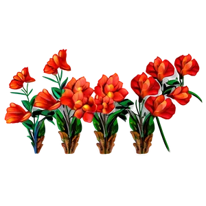 Red Flowers Vintage Png Fuo67 PNG image