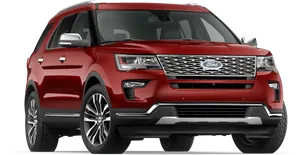 Red Ford Explorer S U V2023 Model PNG image