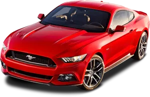Red Ford Mustang G T Coupe PNG image