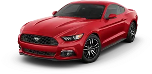 Red Ford Mustang G T Profile View PNG image