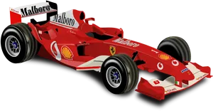 Red Formula One Race Car H D PNG
