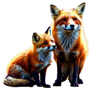 Red Fox Family Png 35 PNG image