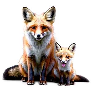 Red Fox Family PNG Eit24 PNG