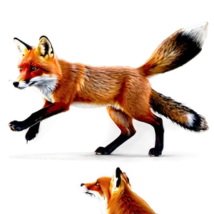 Red Fox In Action Png Qlc90 PNG image