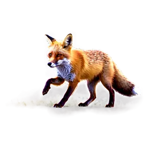 Red Fox In Action Png Rtg PNG image