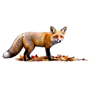 Red Fox In Autumn PNG 06242024 PNG