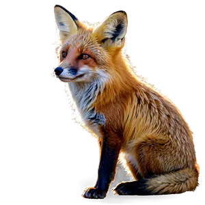 Red Fox In Golden Light PNG Ujs PNG