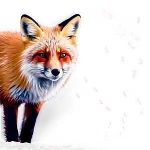 Red Fox In Snow PNG 84