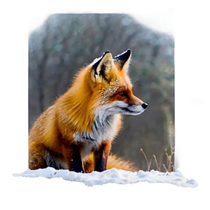 Red Fox In Winter Png 06242024 PNG image