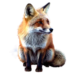 Red Fox In Winter PNG 06242024