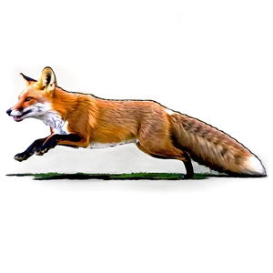 Red Fox Pouncing PNG Mgq